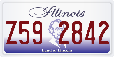 IL license plate Z592842