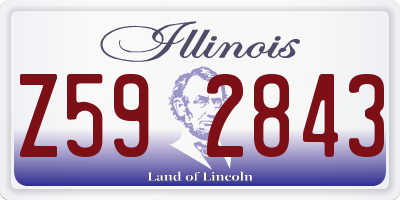 IL license plate Z592843