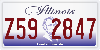 IL license plate Z592847