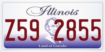 IL license plate Z592855