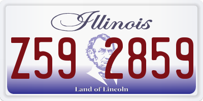 IL license plate Z592859