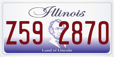 IL license plate Z592870