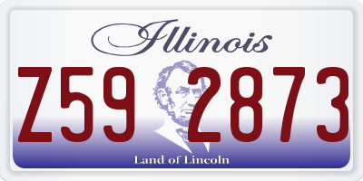 IL license plate Z592873