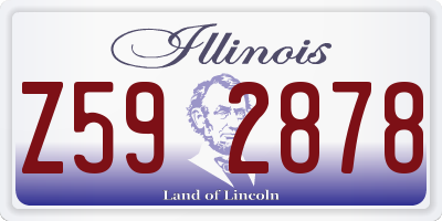 IL license plate Z592878