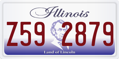 IL license plate Z592879