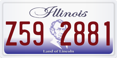 IL license plate Z592881