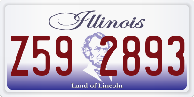 IL license plate Z592893