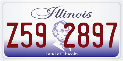 IL license plate Z592897