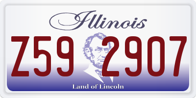 IL license plate Z592907