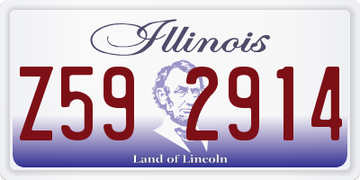 IL license plate Z592914