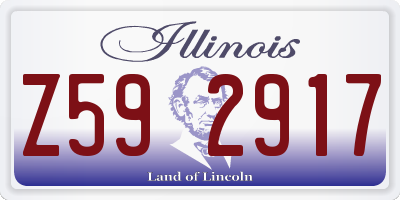 IL license plate Z592917