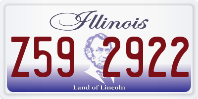 IL license plate Z592922