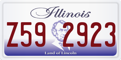 IL license plate Z592923