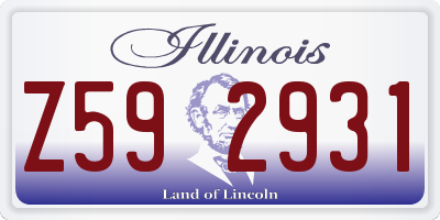 IL license plate Z592931