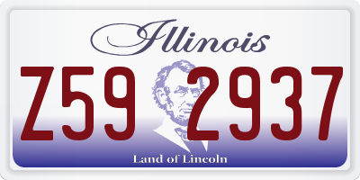 IL license plate Z592937