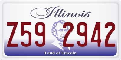 IL license plate Z592942