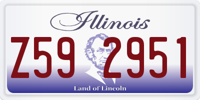 IL license plate Z592951