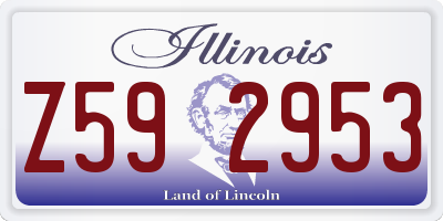 IL license plate Z592953