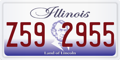 IL license plate Z592955