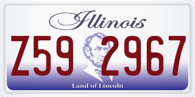 IL license plate Z592967