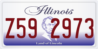 IL license plate Z592973