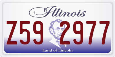 IL license plate Z592977
