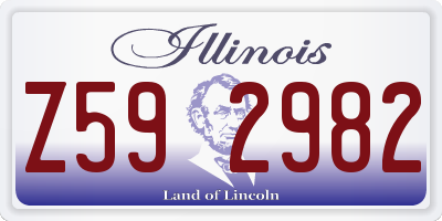 IL license plate Z592982