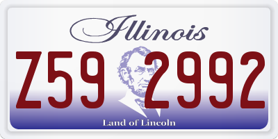IL license plate Z592992
