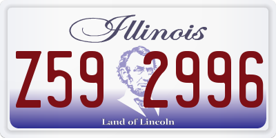 IL license plate Z592996