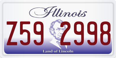 IL license plate Z592998