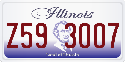 IL license plate Z593007