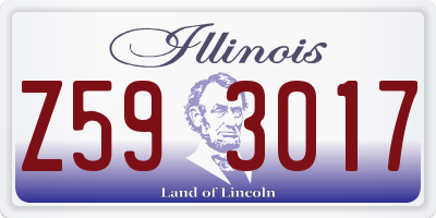 IL license plate Z593017