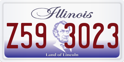 IL license plate Z593023
