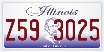 IL license plate Z593025