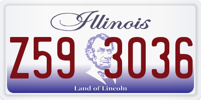 IL license plate Z593036