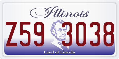IL license plate Z593038