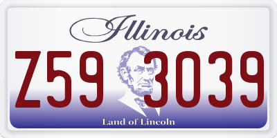 IL license plate Z593039