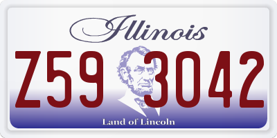 IL license plate Z593042
