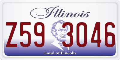 IL license plate Z593046