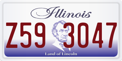 IL license plate Z593047