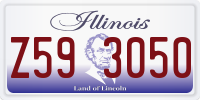 IL license plate Z593050