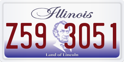 IL license plate Z593051