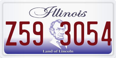 IL license plate Z593054