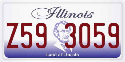 IL license plate Z593059