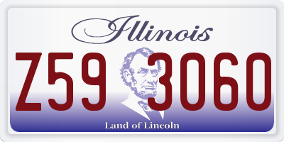 IL license plate Z593060