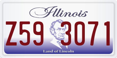 IL license plate Z593071