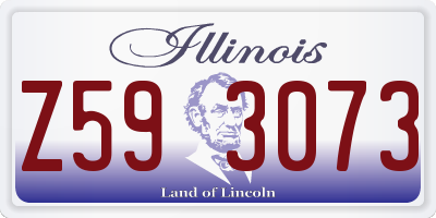 IL license plate Z593073