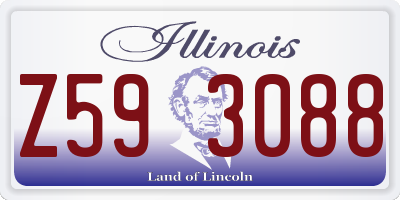 IL license plate Z593088