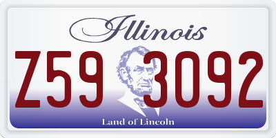 IL license plate Z593092
