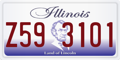 IL license plate Z593101